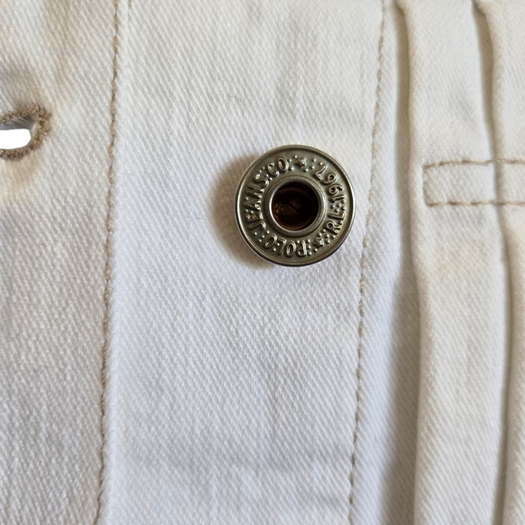 Polo Jeans Co Ralph Lauren White Denim Trucker Jacket L - Picture 6 of 7